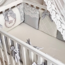 Set lenjerie Patut Copii Bebe 8 piese Classic Gri (4)